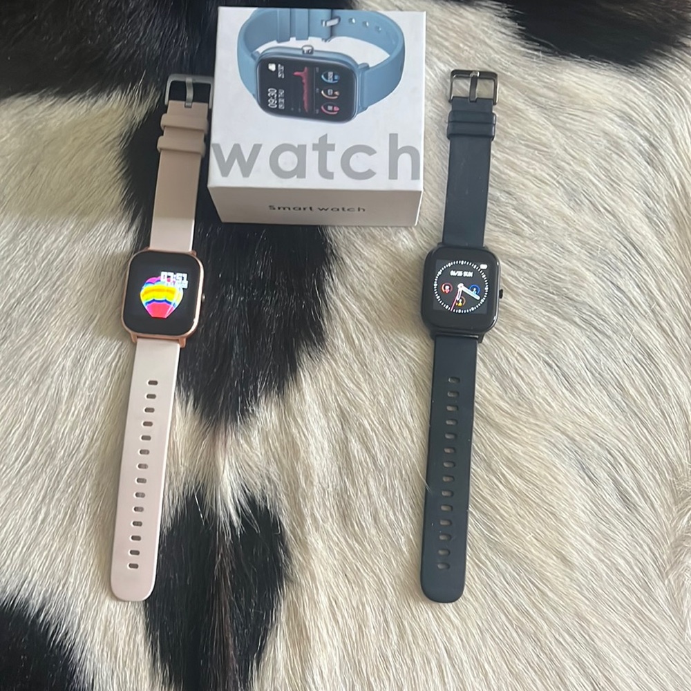 Fitness Smart Watches 2-Pink and Black only 1 Charger